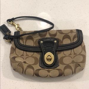 Brown Coach Wristlet